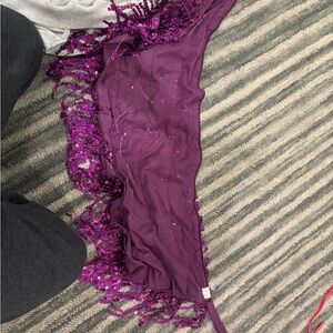 Purple Beaded tie light up skirt
